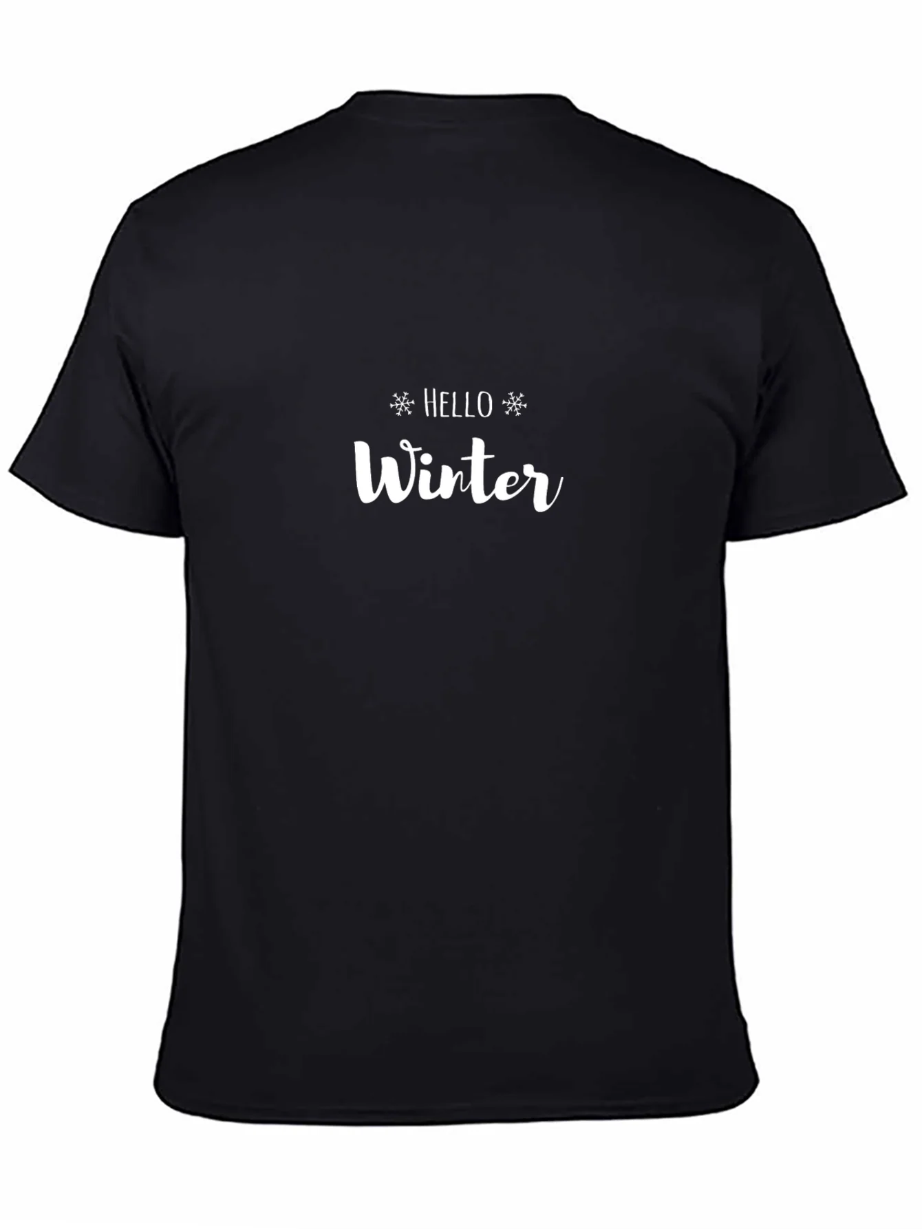 Hello Winter Graphic Tee - Unisex Black T-Shirt