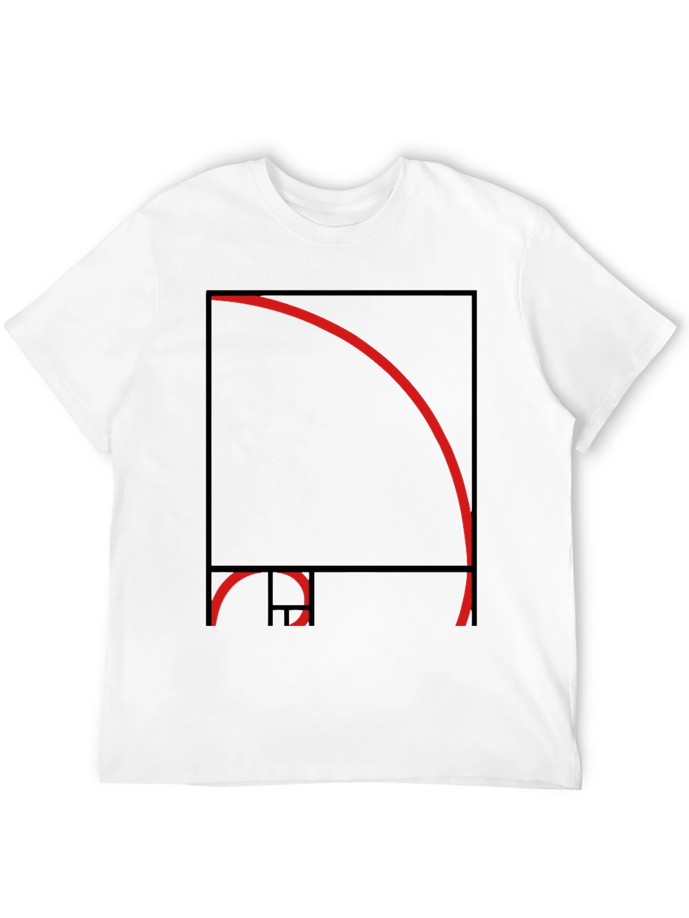 Golden Ratio Fibonacci Sequence Black T-Shirt
