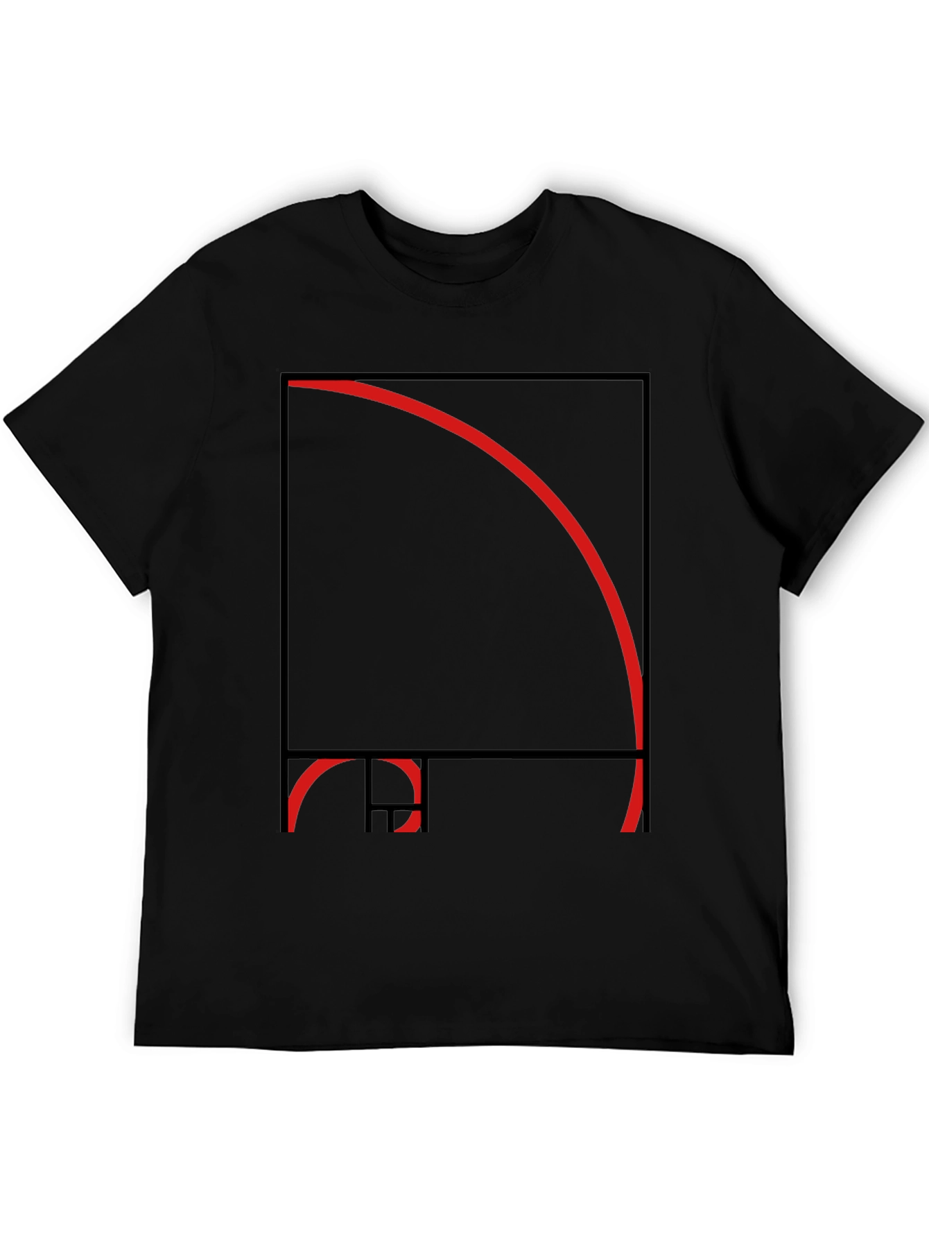 Golden Ratio Fibonacci Sequence Black T-Shirt