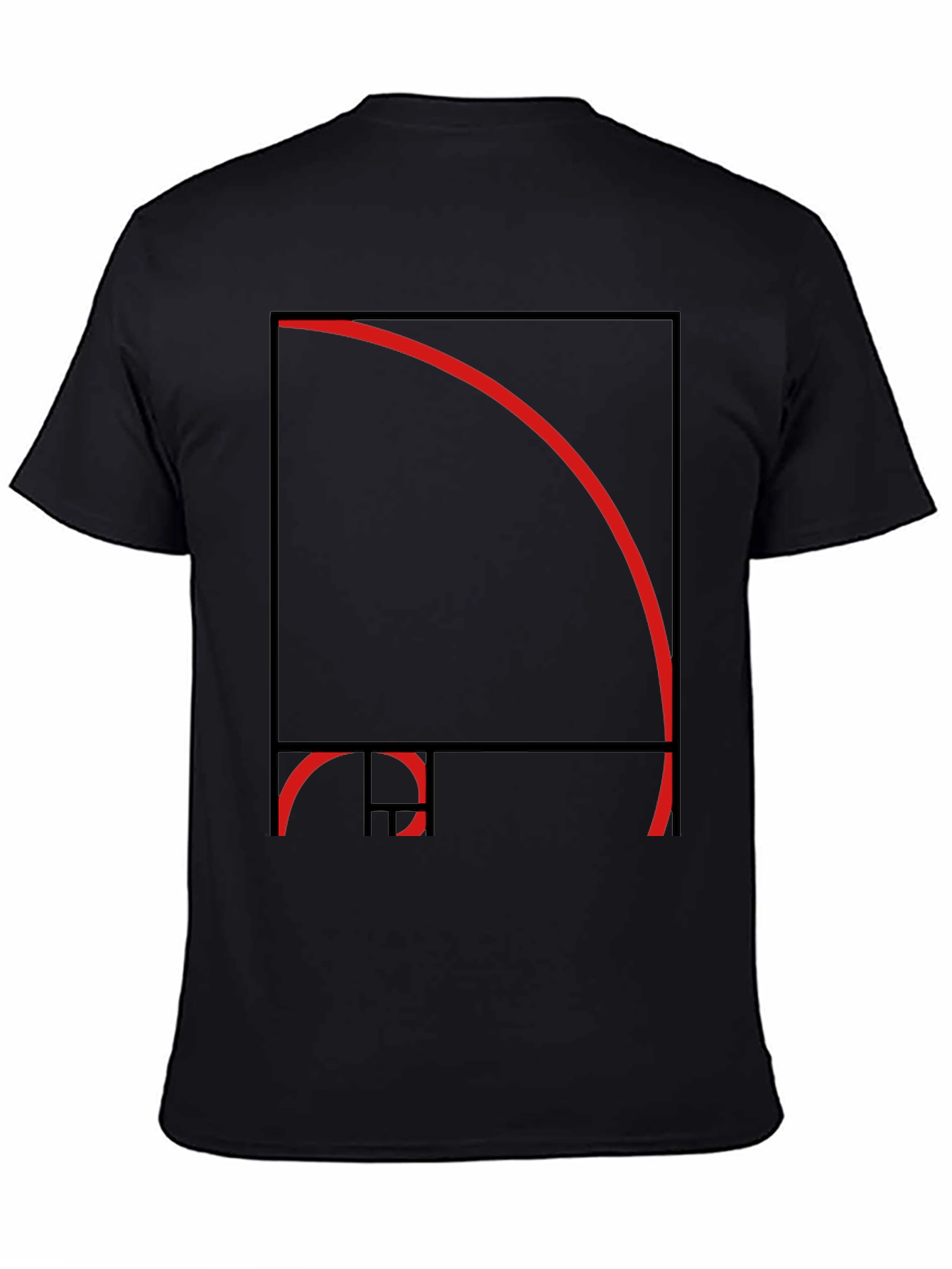 Golden Ratio Fibonacci Sequence Black T-Shirt