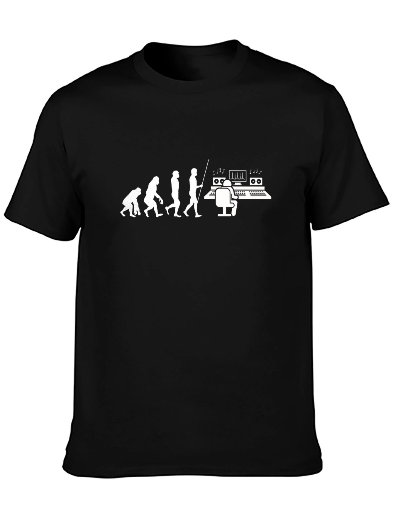 Evolution of Music Producer Black T-Shirt