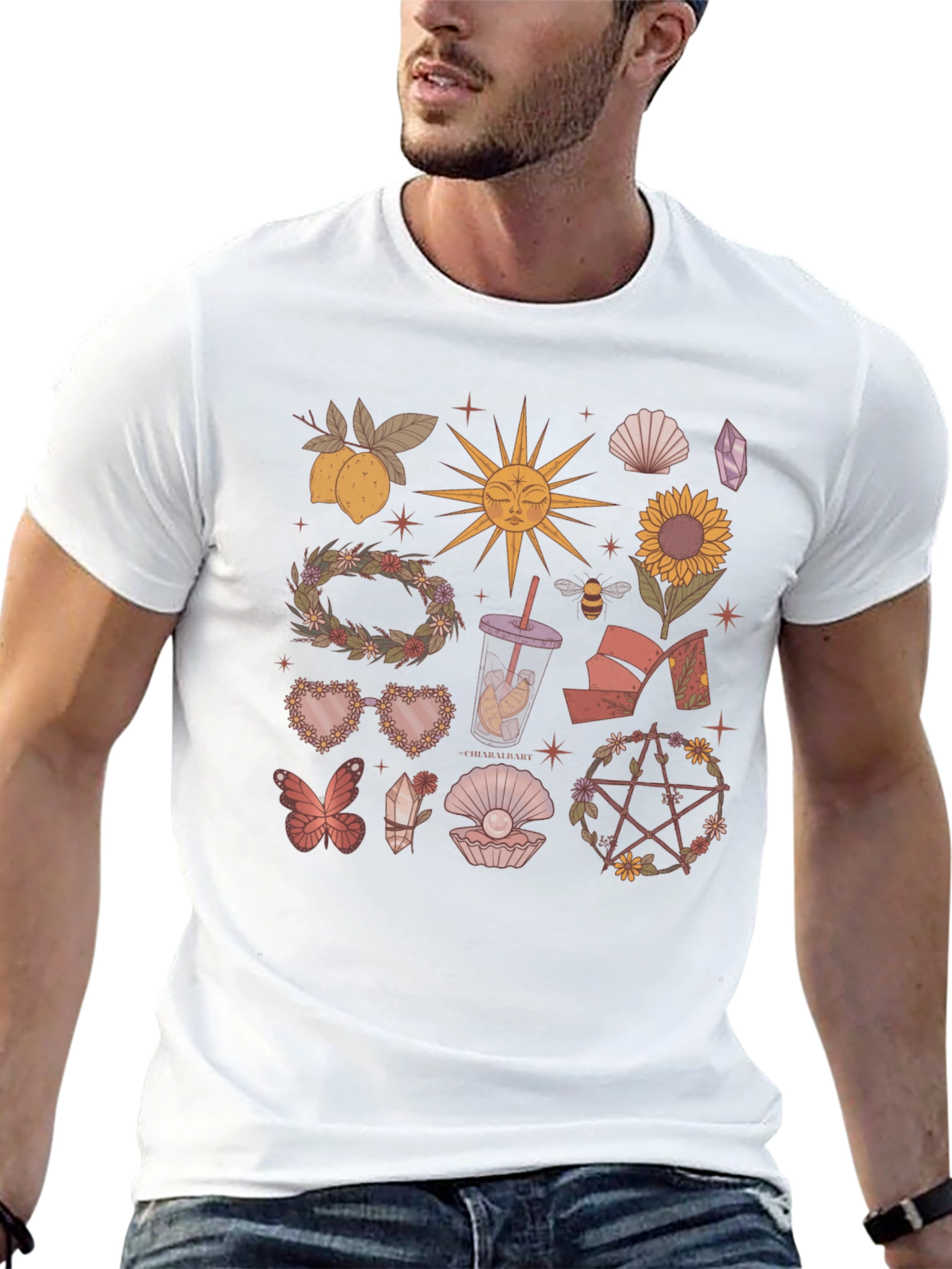 Mystical Symbols Black T-Shirt