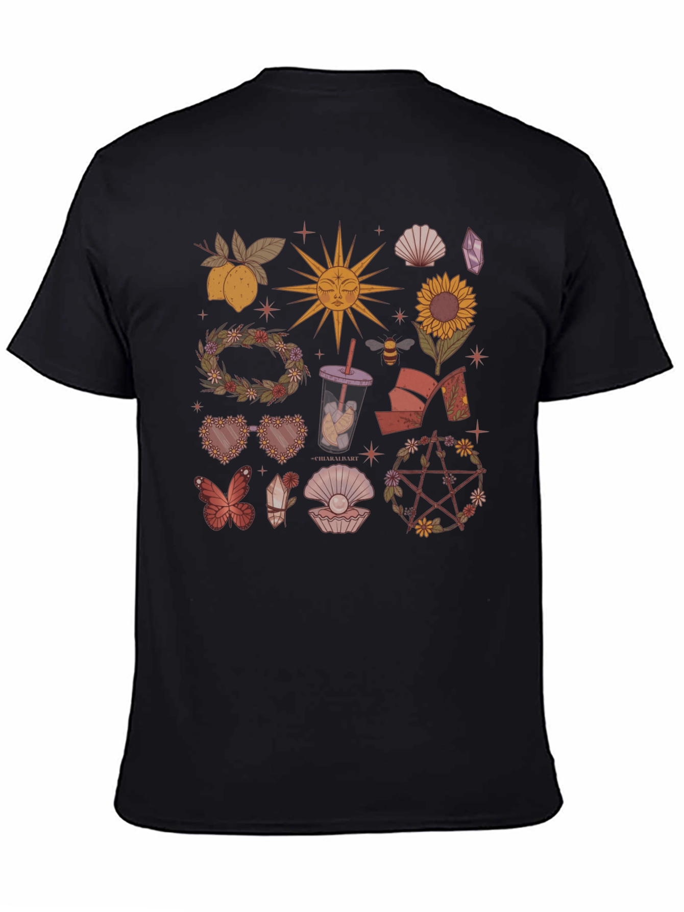 Mystical Symbols Black T-Shirt