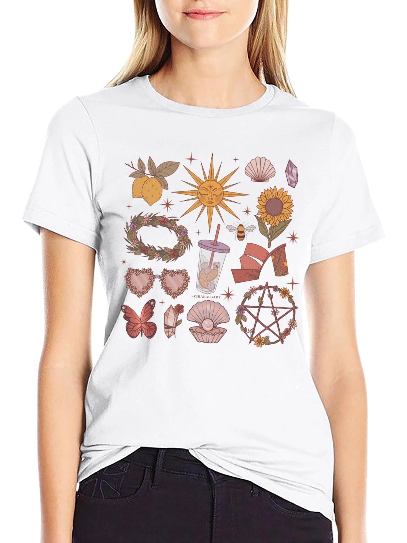 Mystical Symbols Black T-Shirt