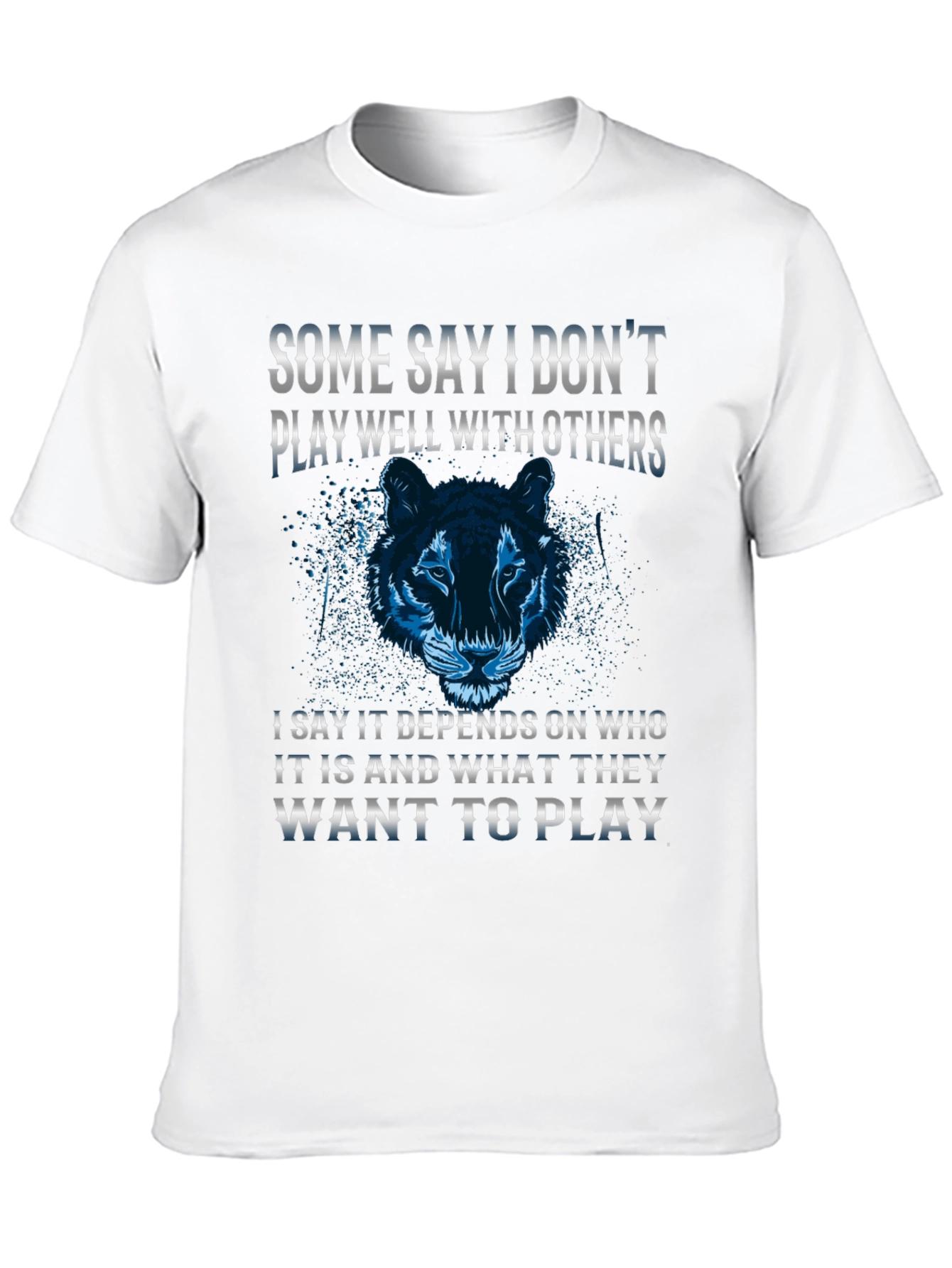 Playful Tiger Graphic Tee - Black