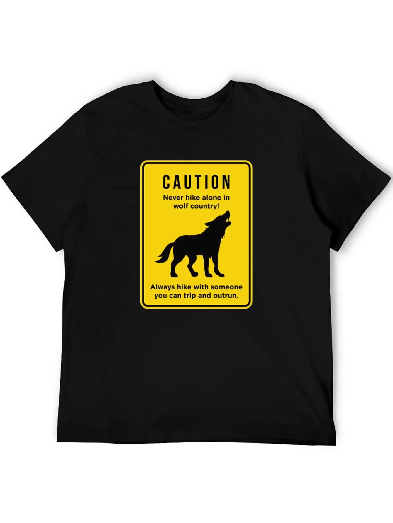 Caution Wolf Country Graphic T-Shirt