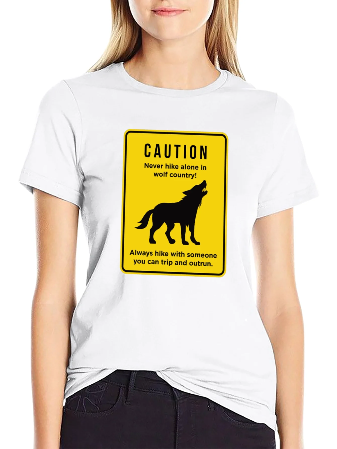 Caution Wolf Country Graphic T-Shirt