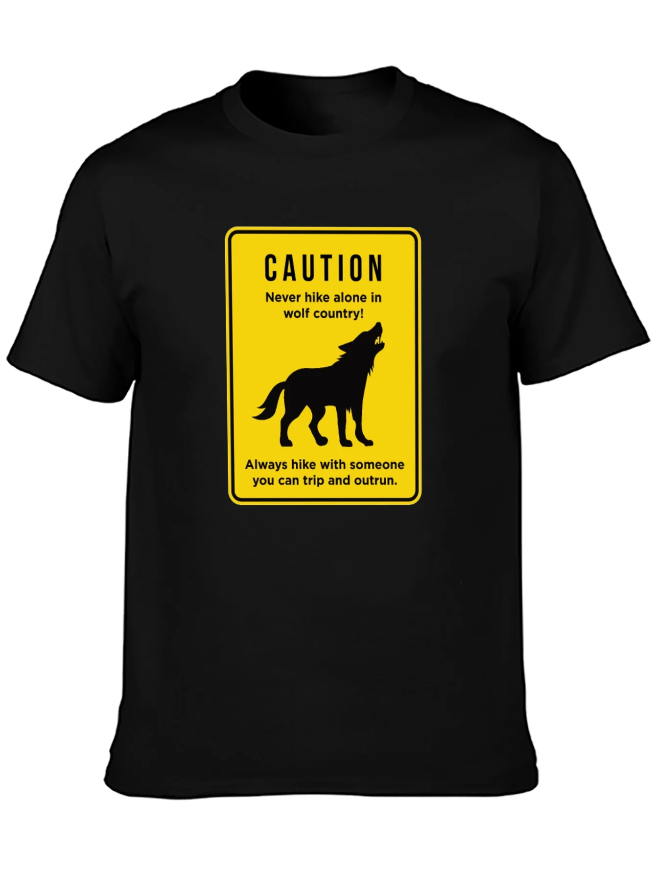 Caution Wolf Country Graphic T-Shirt