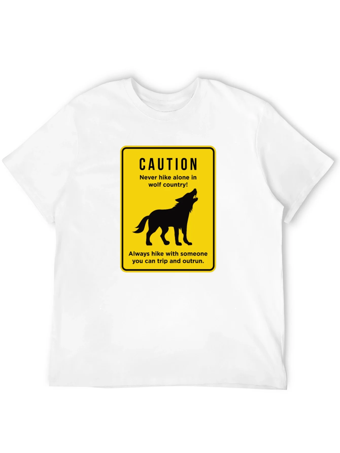 Caution Wolf Country Graphic T-Shirt