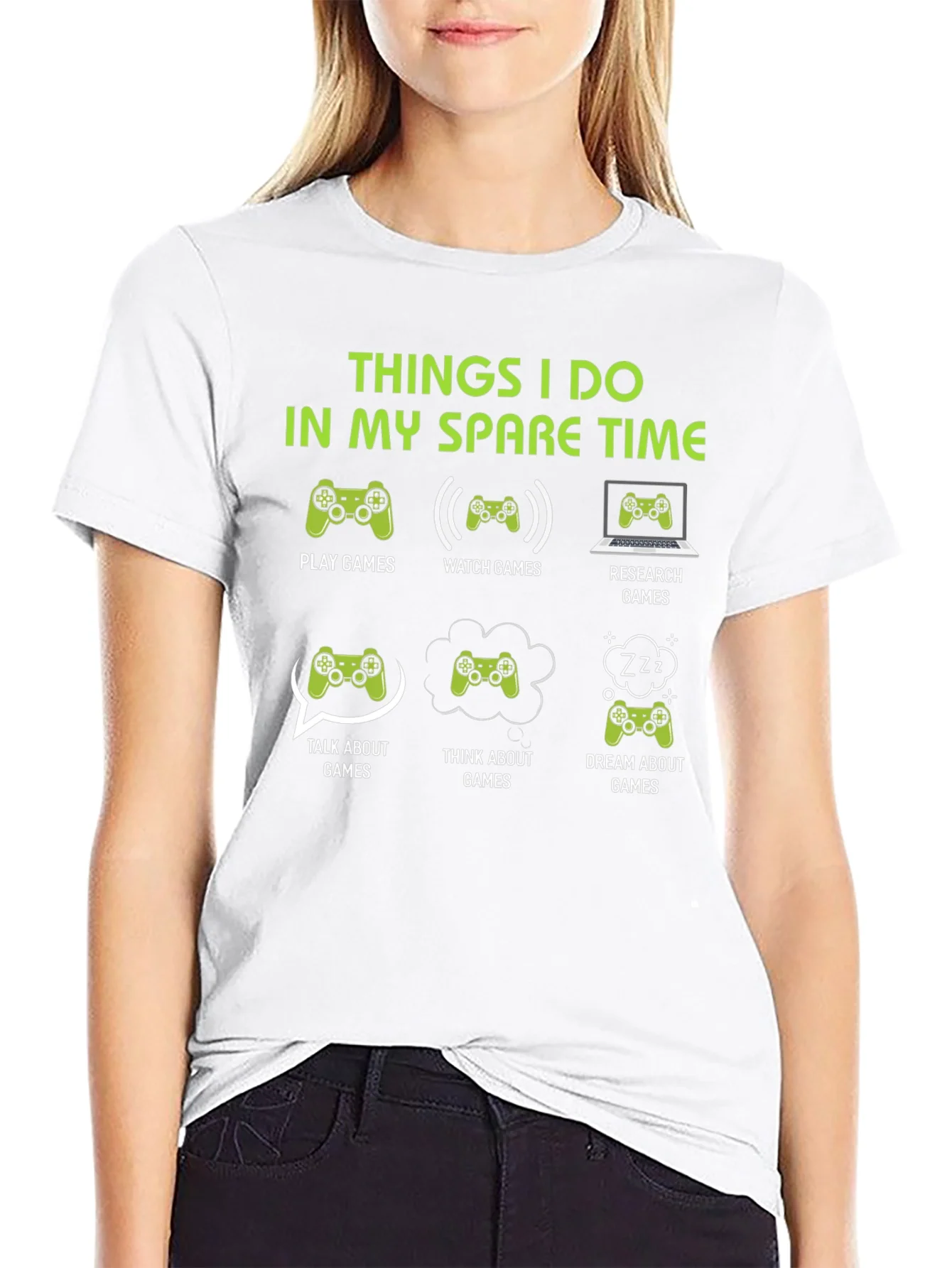 Gamer Spare Time T-Shirt - Play Watch Research Games