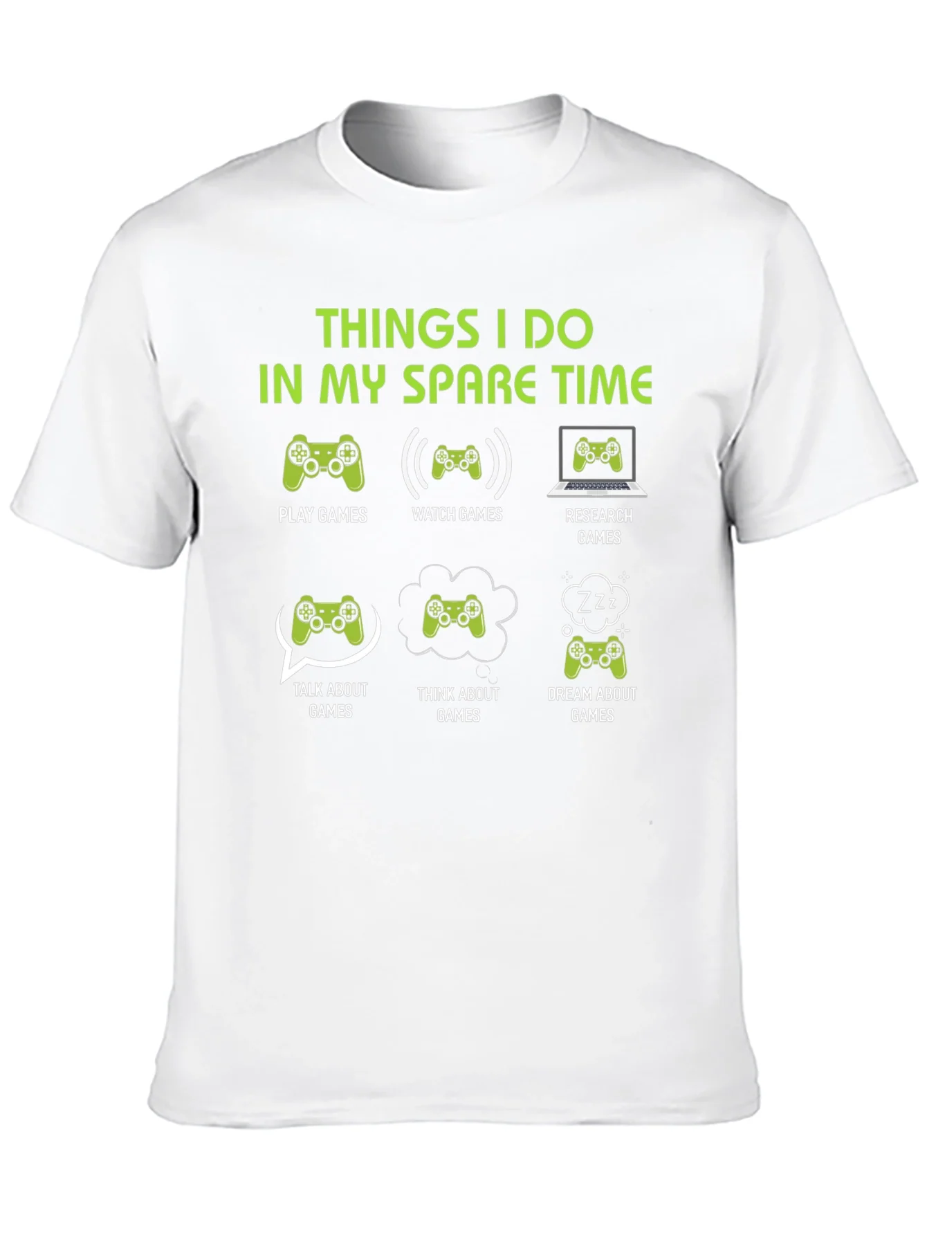 Gamer Spare Time T-Shirt - Play Watch Research Games
