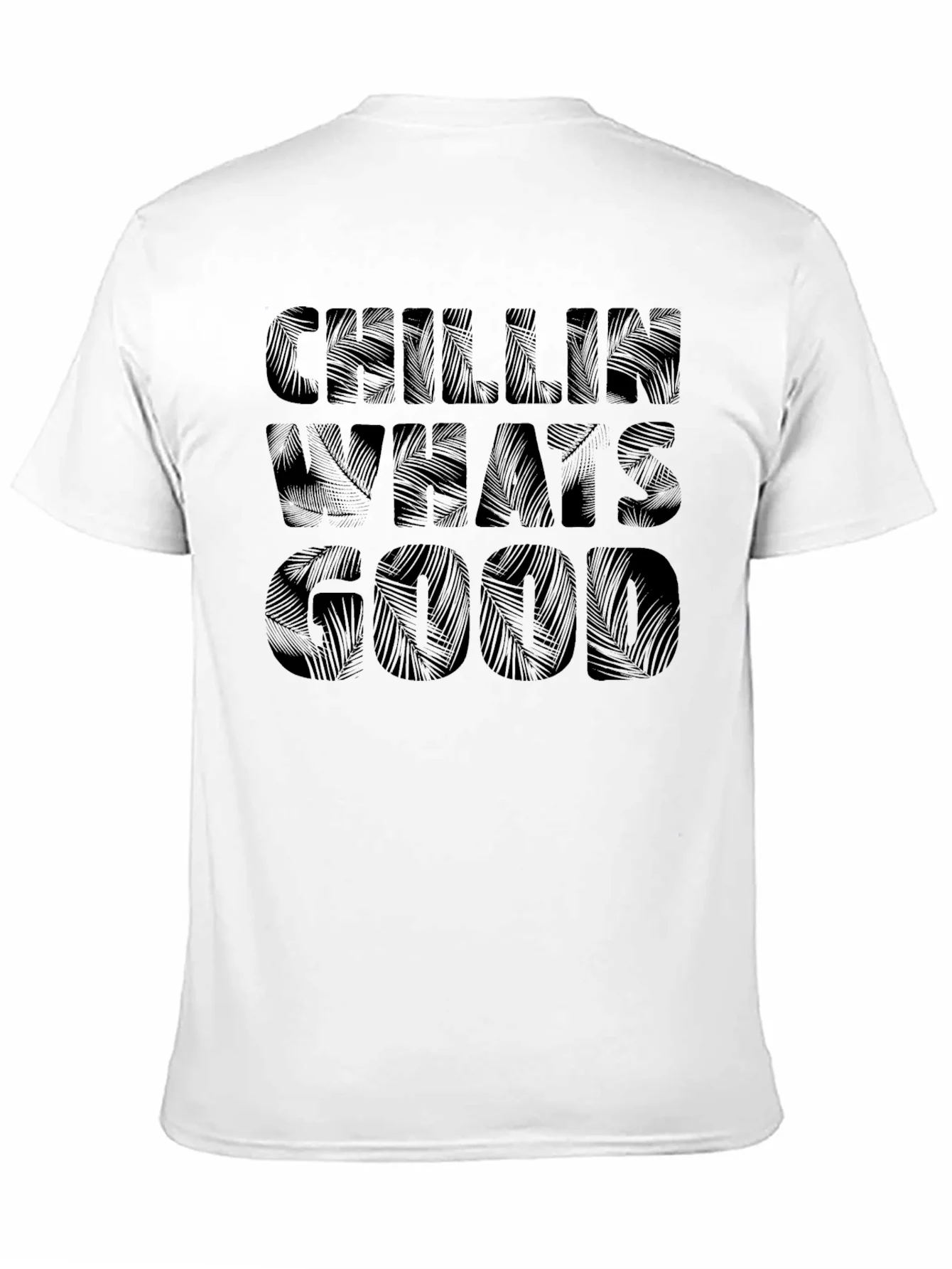 Chillin Whats Good Black Graphic Print T-Shirt