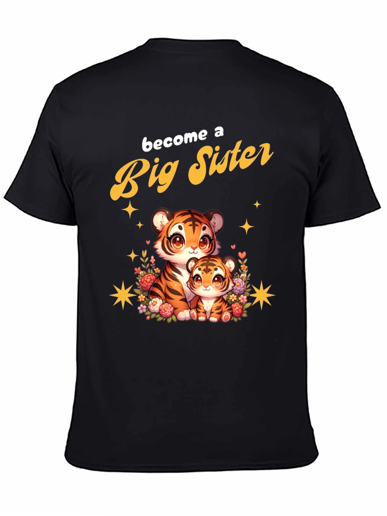Big Sister Tiger Cub T-Shirt Cute Animal Tee