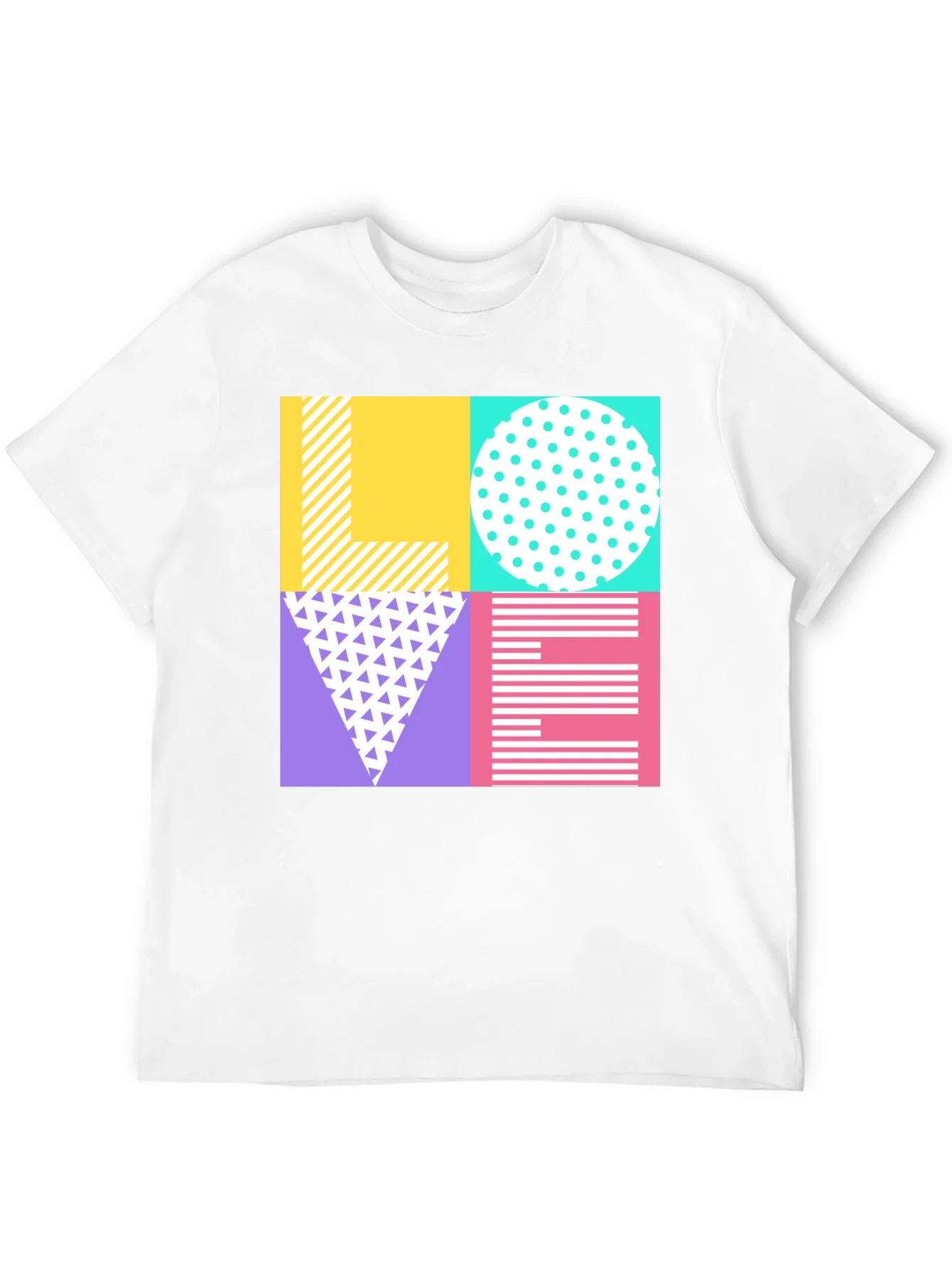 Retro LOVE Graphic Tee - Stylish Patterned Print