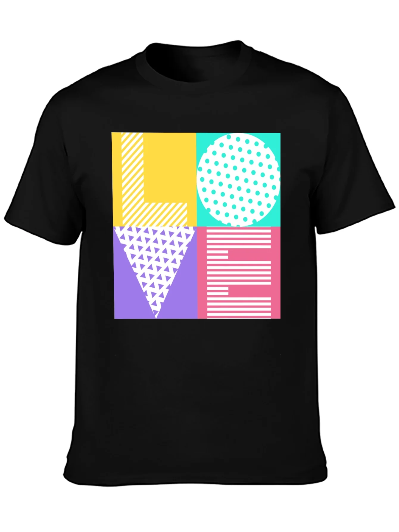 Retro LOVE Graphic Tee - Stylish Patterned Print