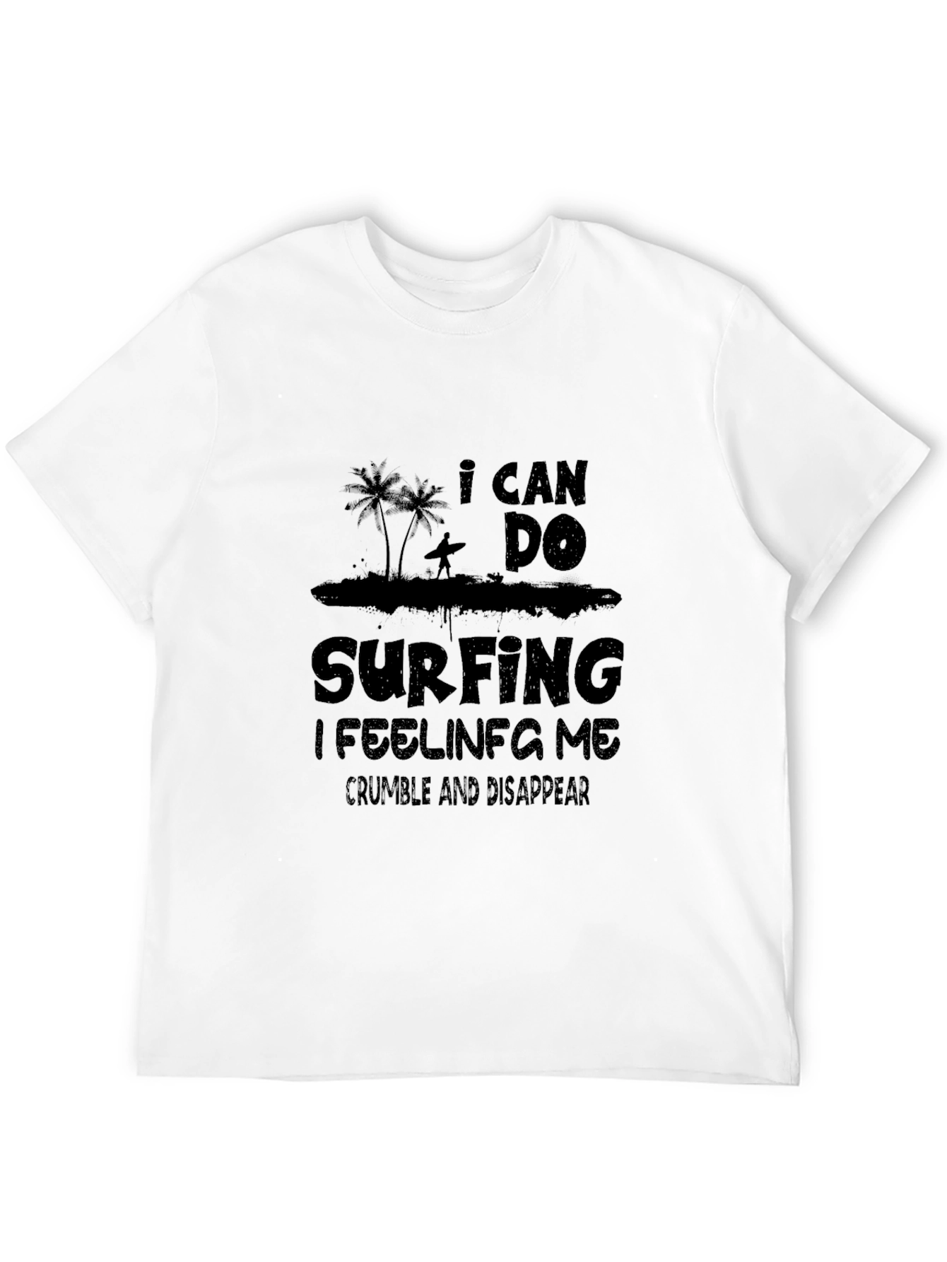 I Can Do Surfing Black Graphic Tee