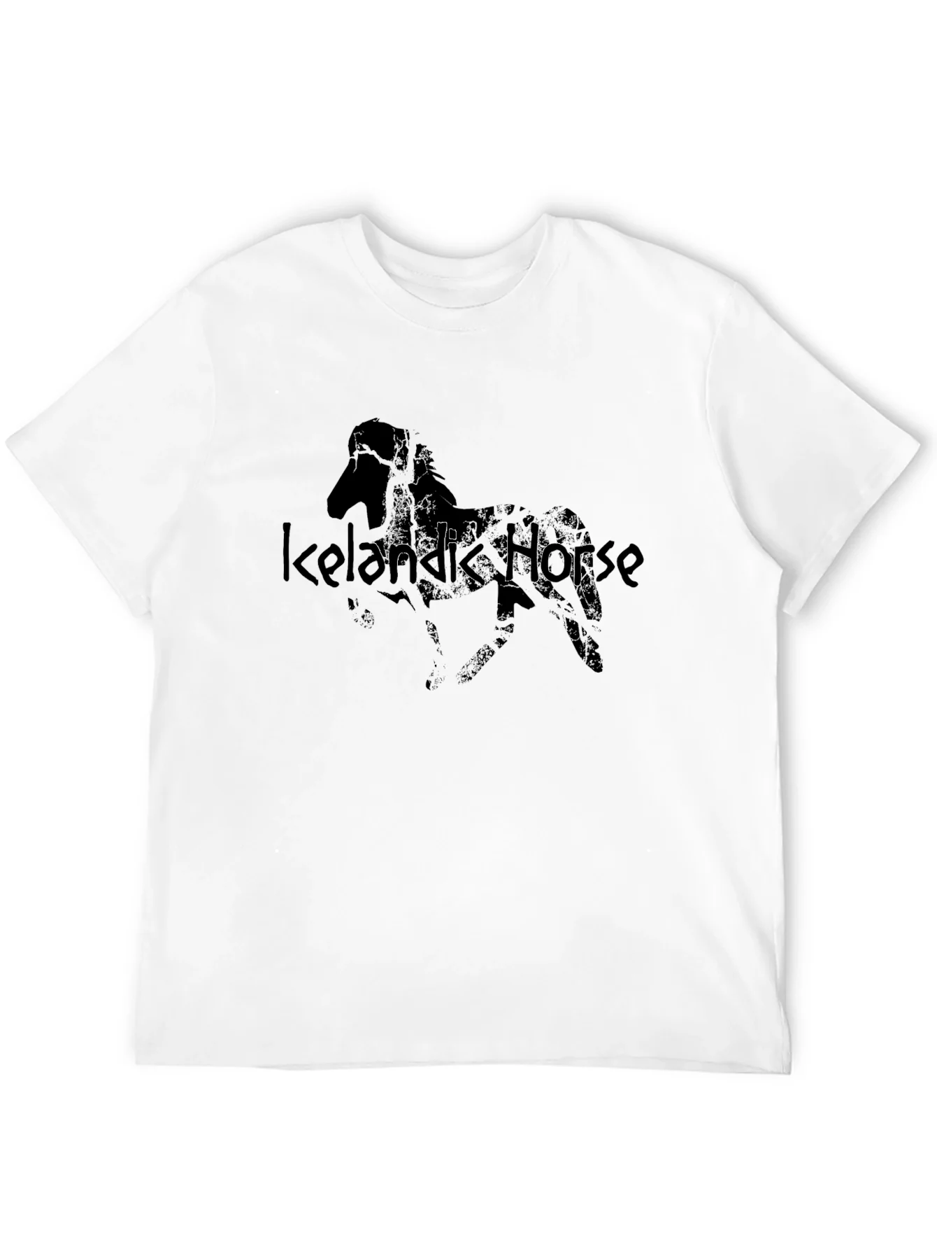 Icelandic Horse Graphic Black T-Shirt