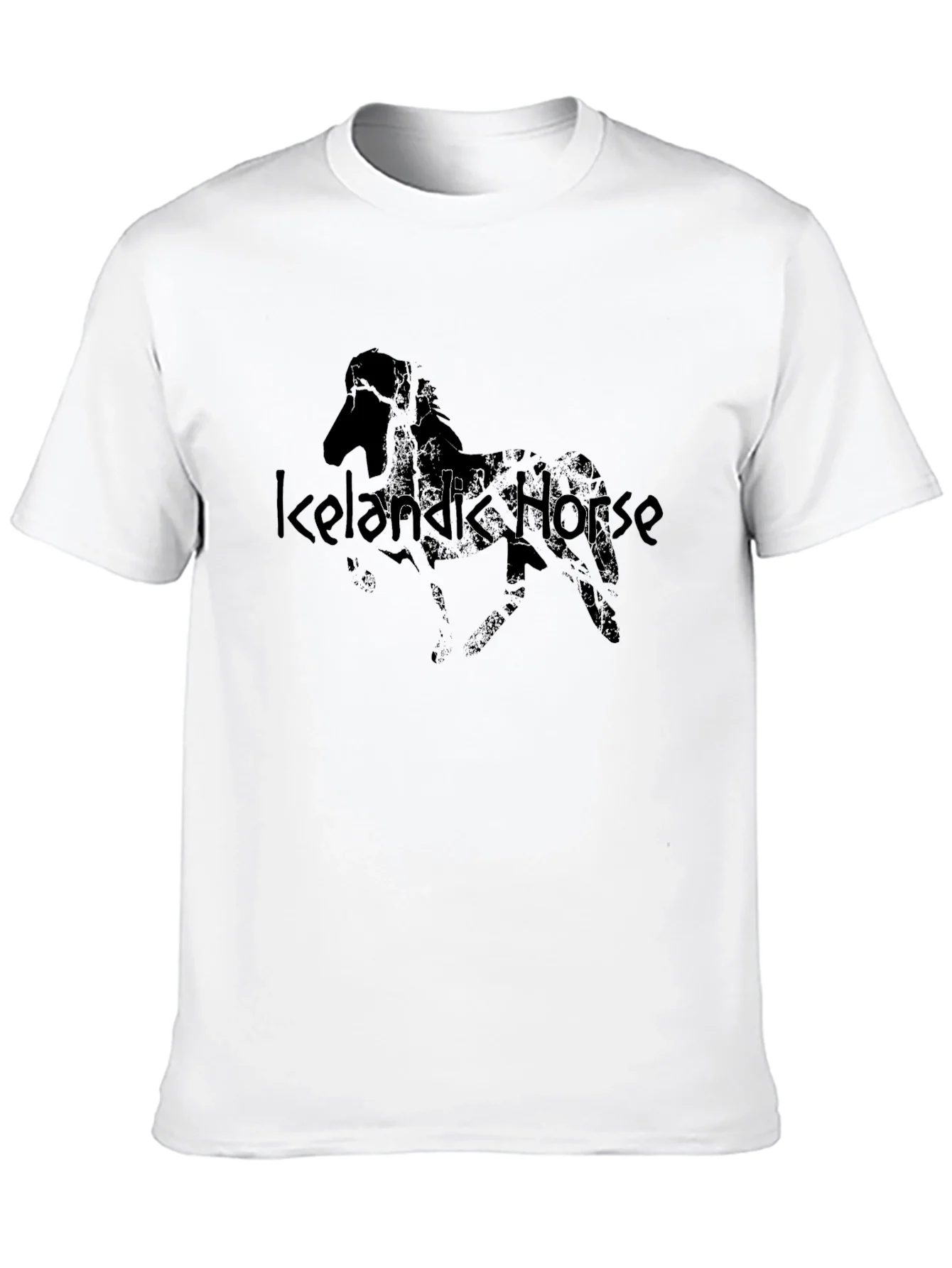 Icelandic Horse Graphic Black T-Shirt
