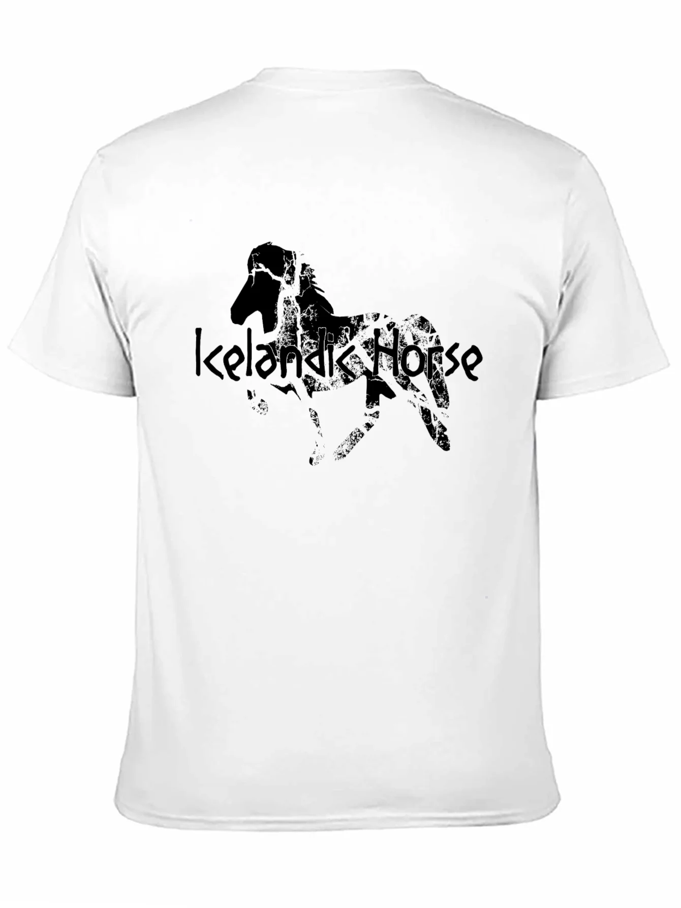 Icelandic Horse Graphic Black T-Shirt