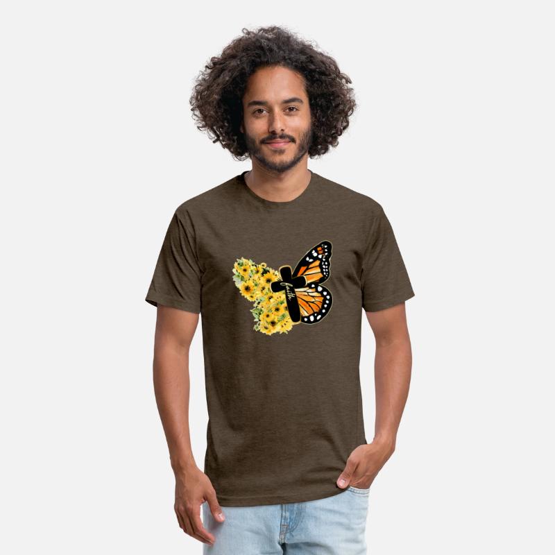 Faith Cross Sunflower Butterfly Christian