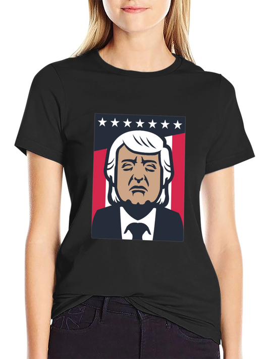 Trump Graphic Print Crew Neck Tee