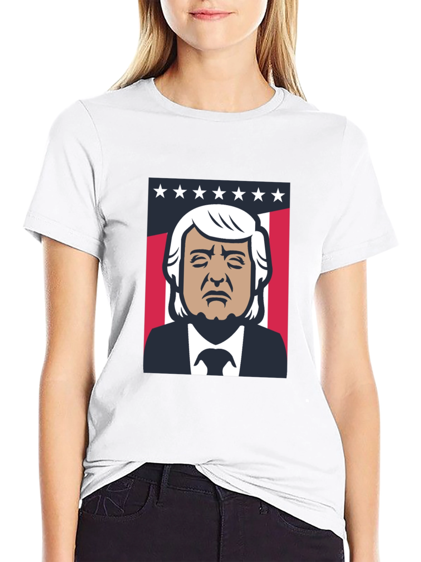 Trump Graphic Print Crew Neck Tee