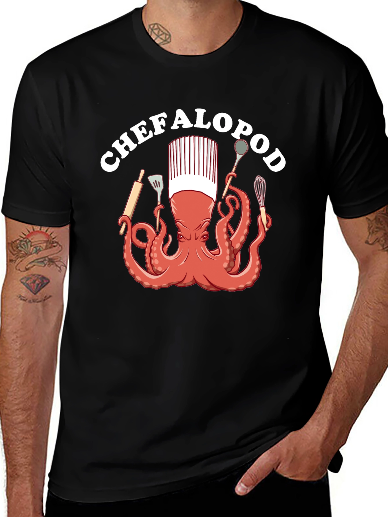 Chefalopod T-Shirt - Culinary Octopus Design