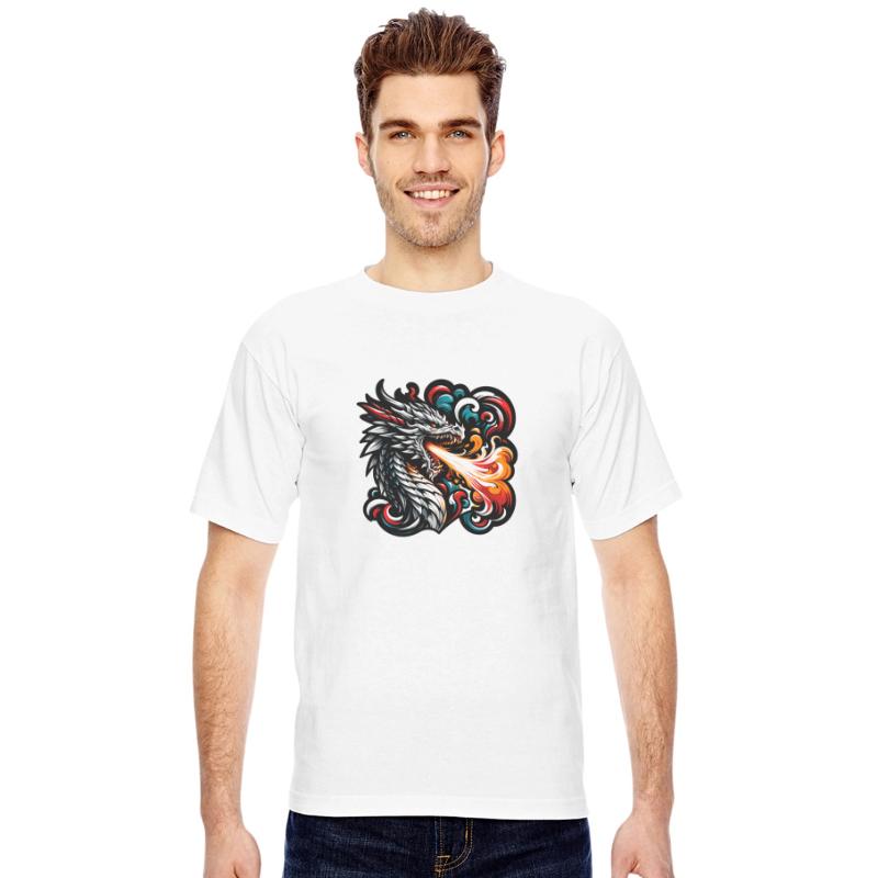 Fierce Fire Breathing Dragon Illustration Fantasy