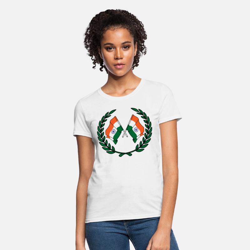 Flags India in laurel wreath