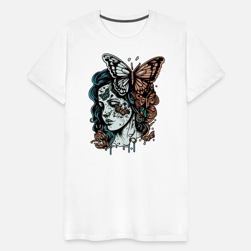 Fluttering Freedom: Woman with Butterflies
