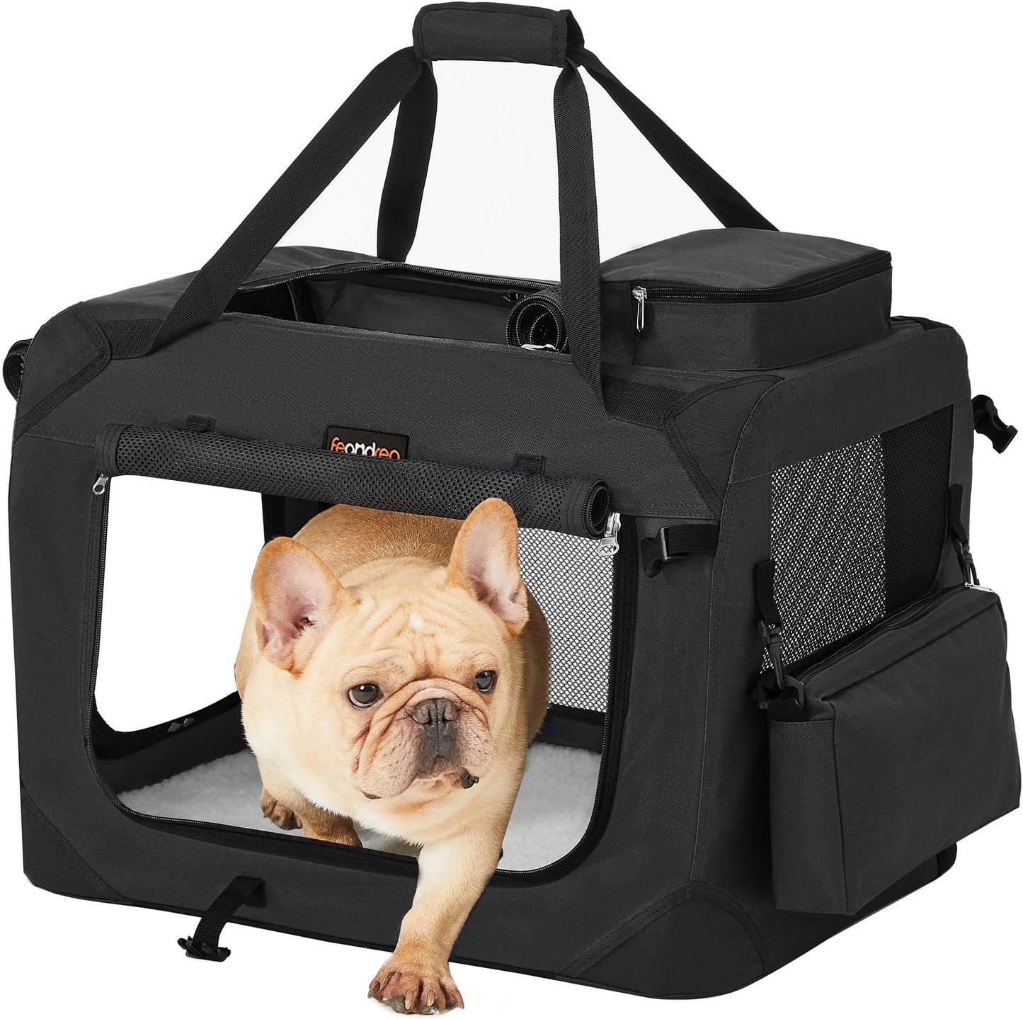 Foldable Pet Carrier Bag, Portable Dog Travel Crat - Premium Quality