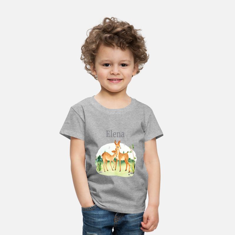 Forest Animal Deer Flowers Name Elena