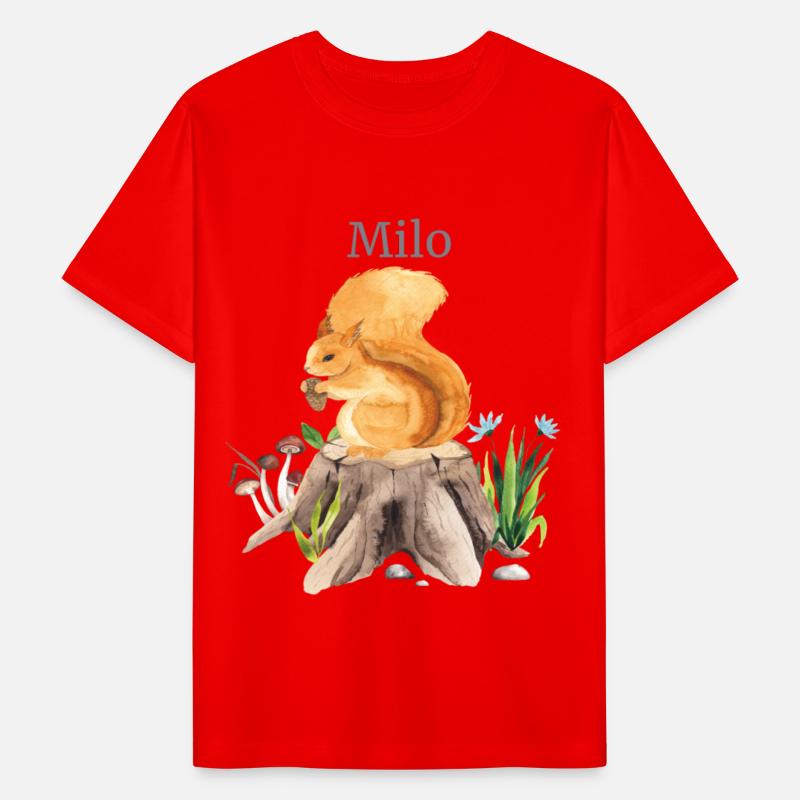 Forest Animal Squirrel Flowers Name Milo