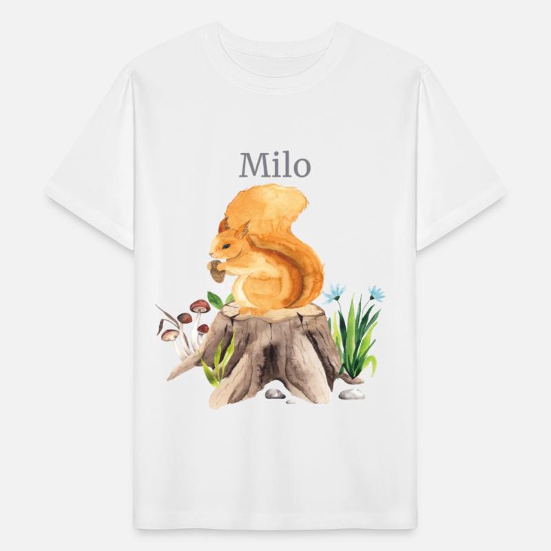 Forest Animal Squirrel Flowers Name Milo