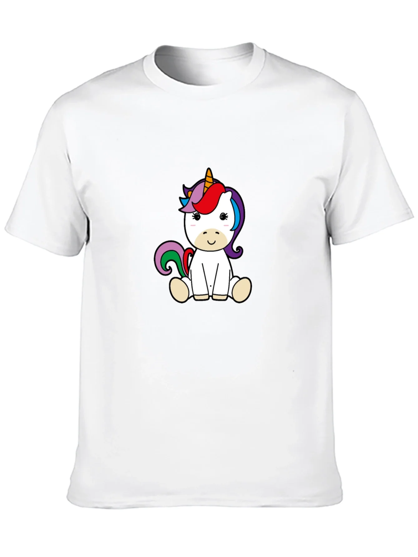 Cute Unicorn Graphic Black T-Shirt