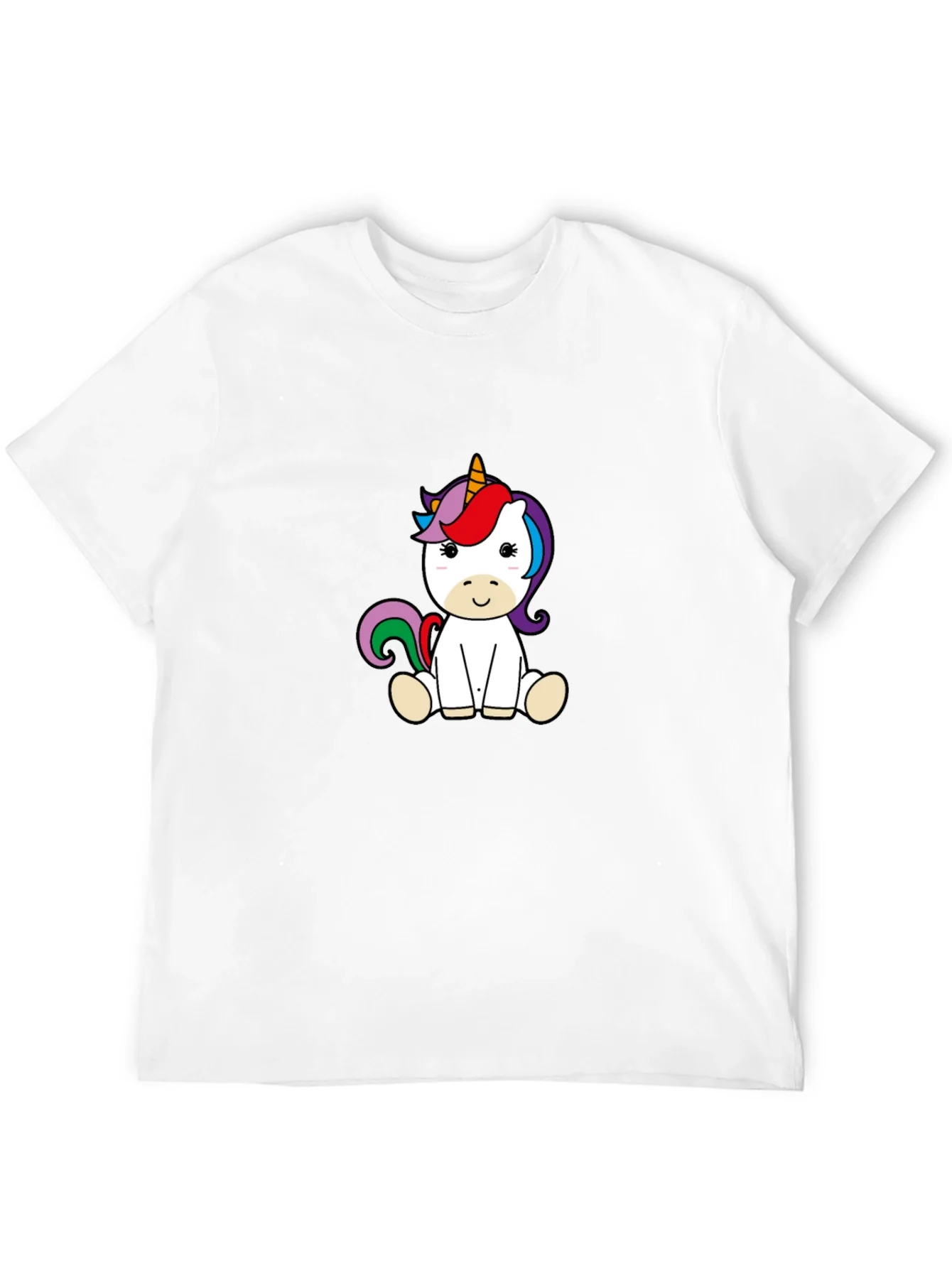 Cute Unicorn Graphic Black T-Shirt