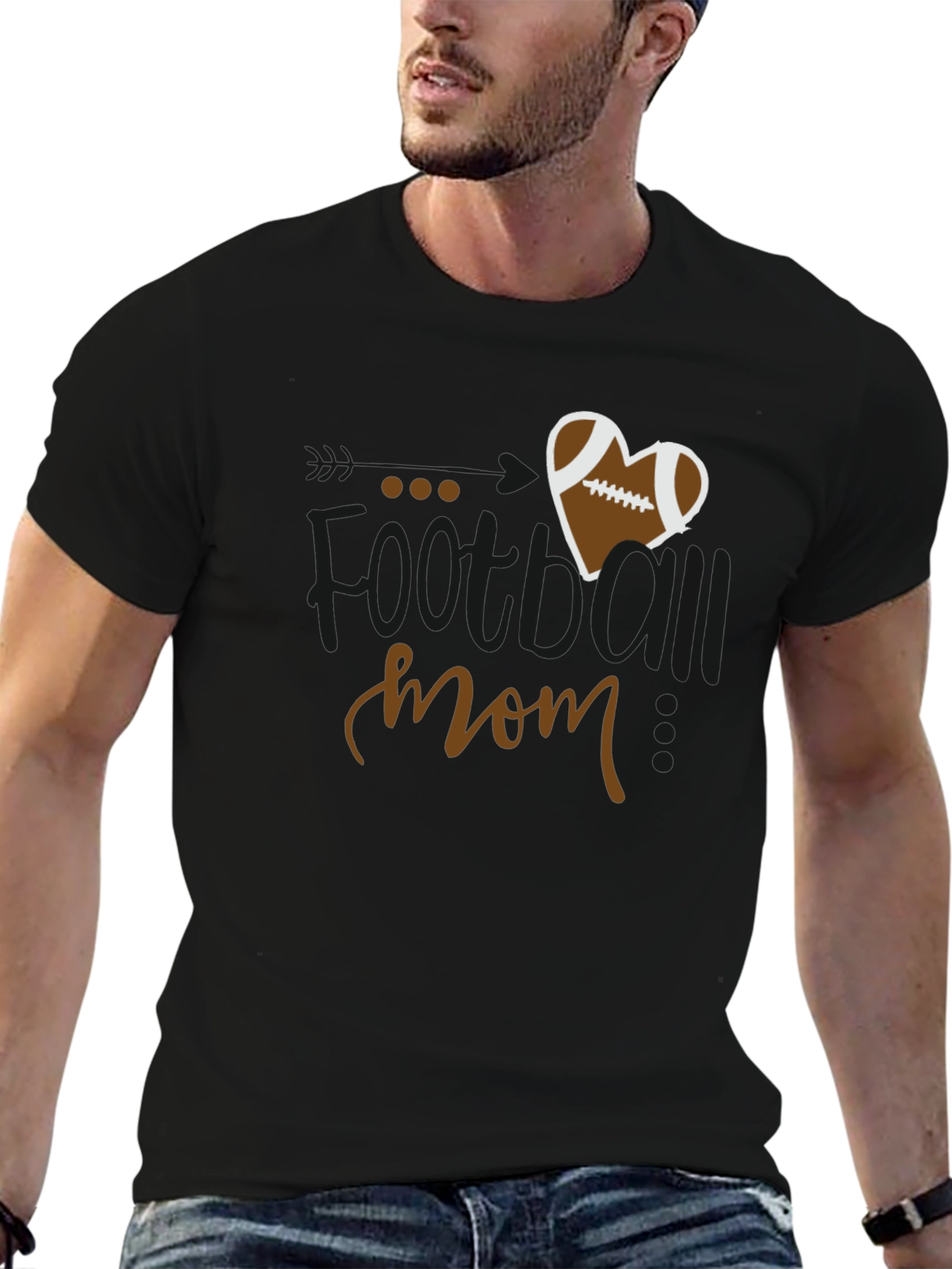 Football Mom Graphic T-Shirt - Stylish Sports Apparel