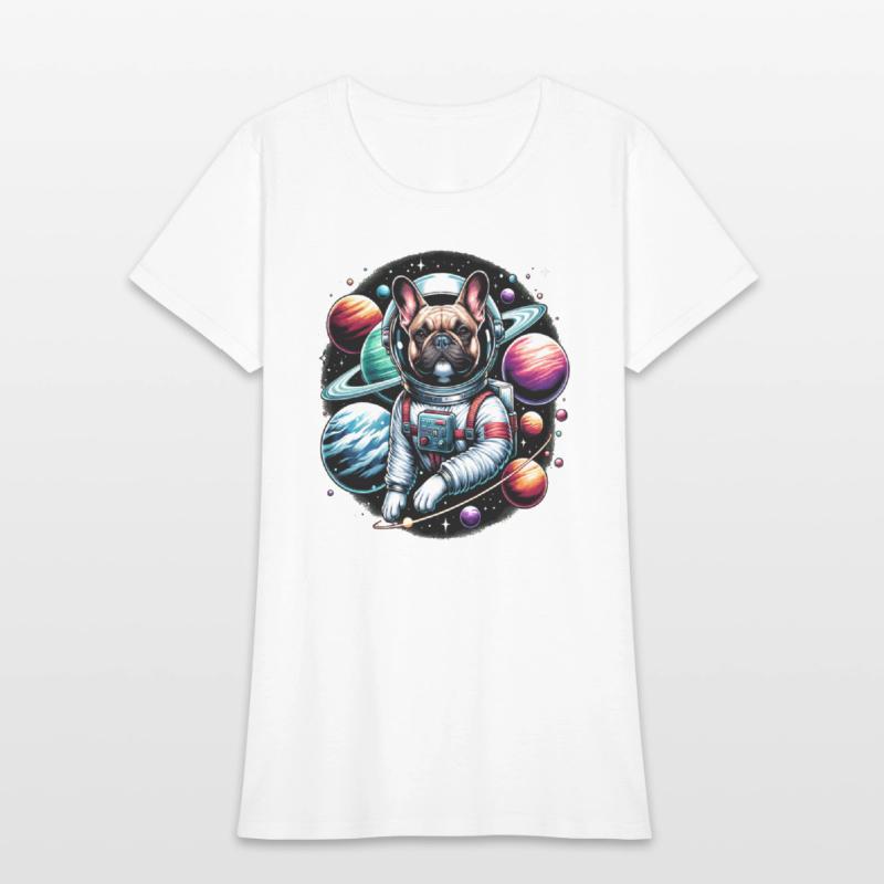 French bulldog as an astronaut