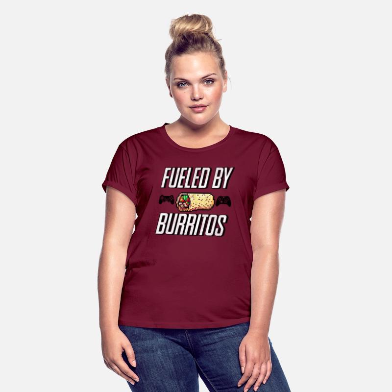 Fueled By Burritos | Distressed | Gamer Graphic
