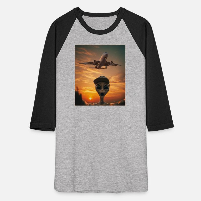 Funny Alien Selfie On Earth Plane In Sky