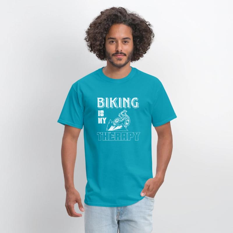 Funny Mountain Biker Saying - Biking Is My Therapy
