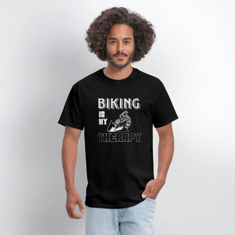 Funny Mountain Biker Saying - Biking Is My Therapy