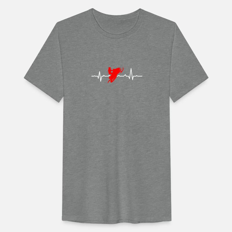 Funny Snowmobile Gift Heartbeat Snow Rider Graphic