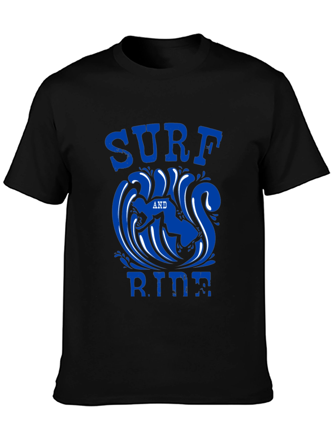 Surf and Ride Black T-Shirt