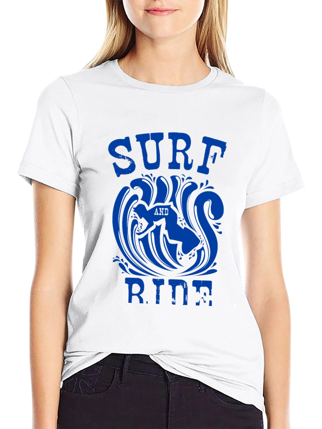 Surf and Ride Black T-Shirt