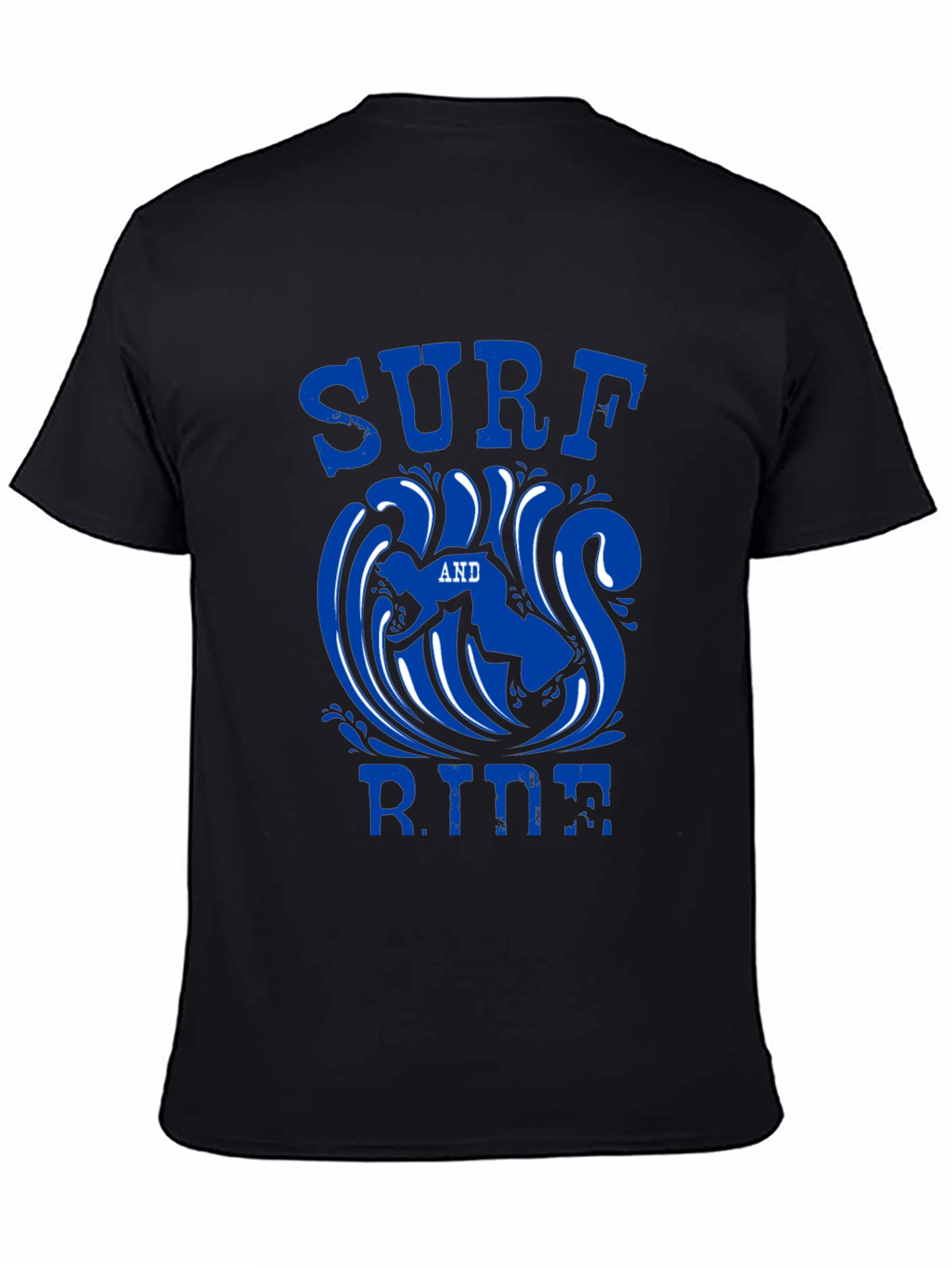 Surf and Ride Black T-Shirt