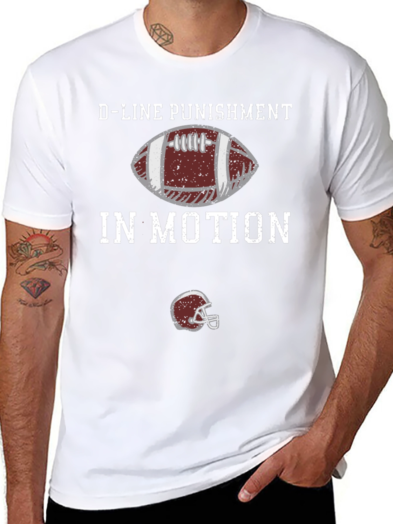 D-Line Punishment In Motion Football T-Shirt