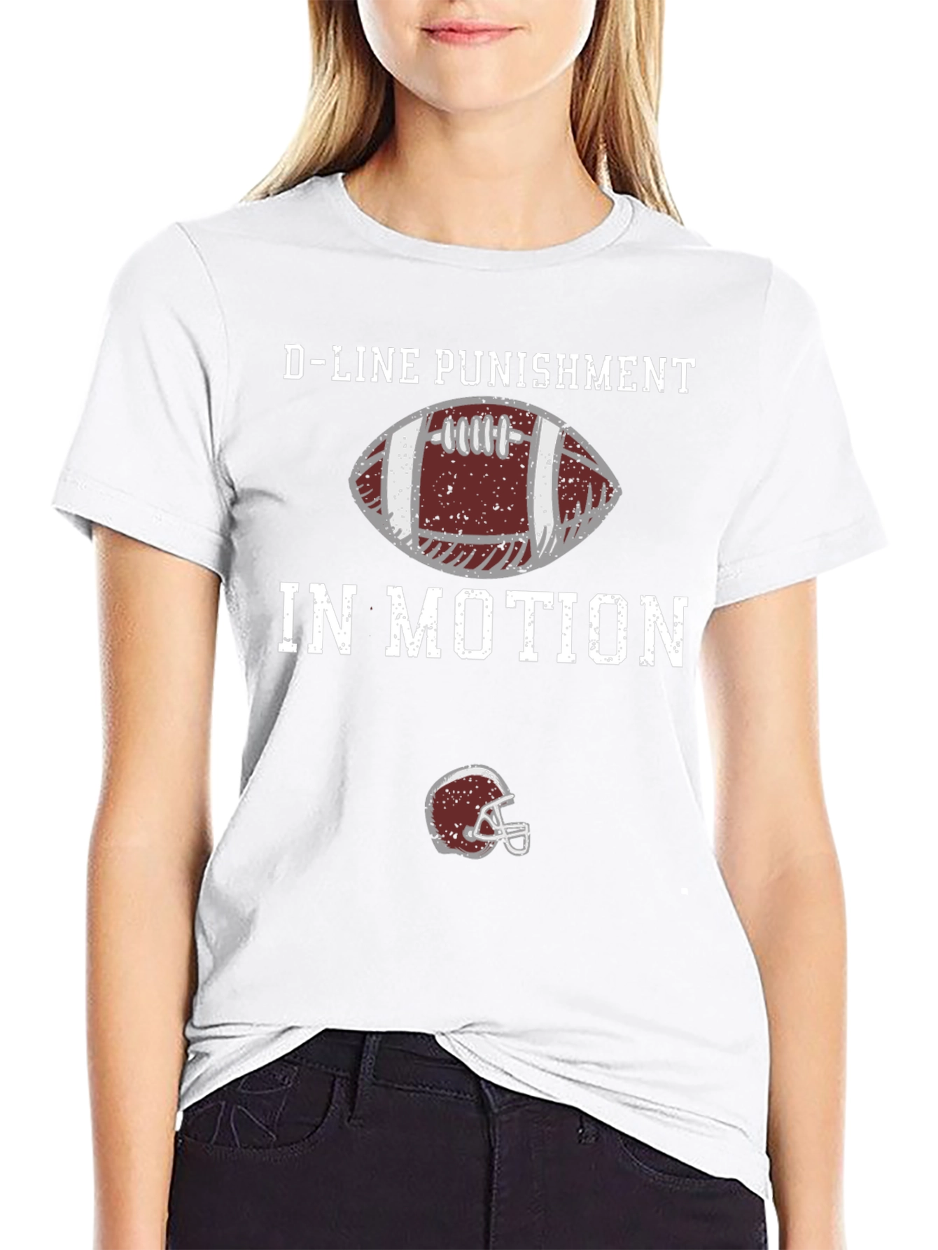 D-Line Punishment In Motion Football T-Shirt