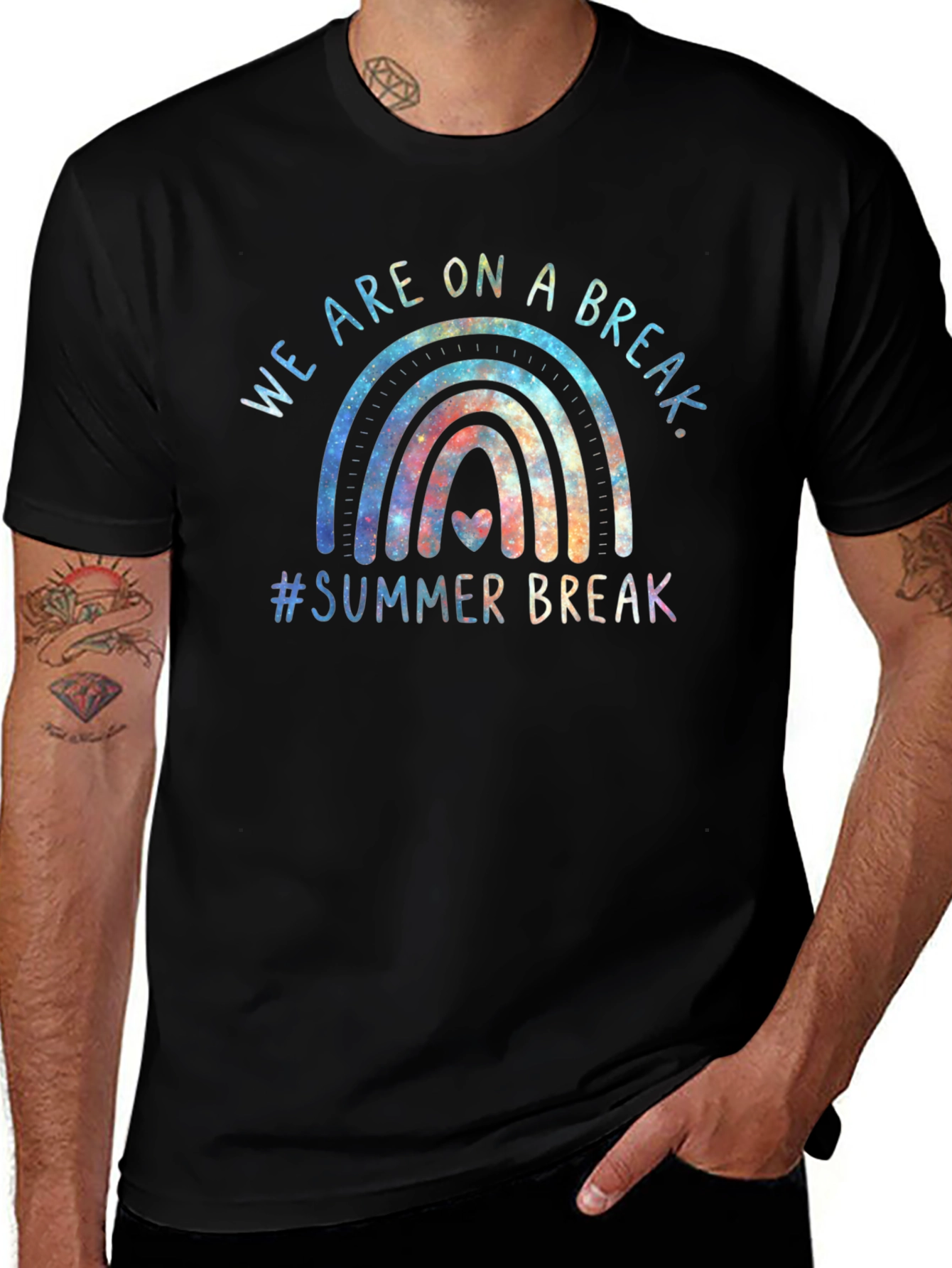 Summer Break Rainbow Graphic Tee