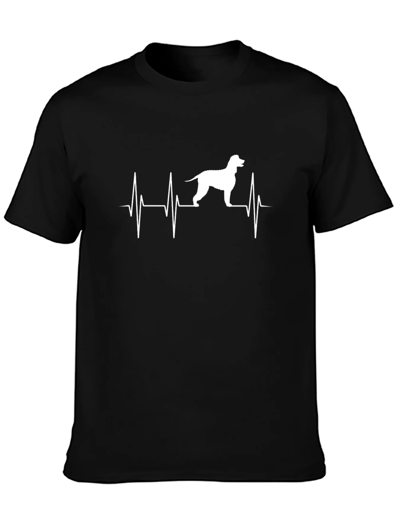 Dog Heartbeat T-Shirt - Black